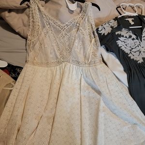 Vintage free people cream lace dress